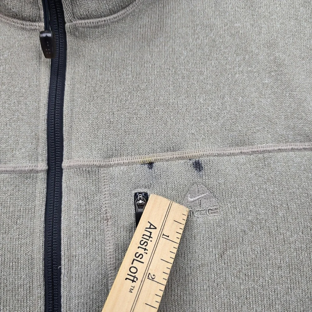 Nike ACG Technical Quarter-Zip Fleece Pullover Sweater Mens Large Beige Outdoors